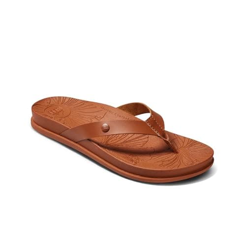 REEF Cushion Porto Cruz Women's Flip Flop, Soft Arch Support Sandal, Cocoa, 7