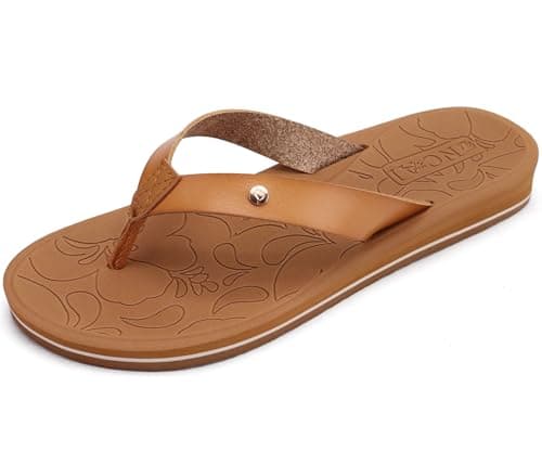 ONCAI Women's Arch Support Yoga Mat Flip Flops with Orthotic Soles (US 5-11)