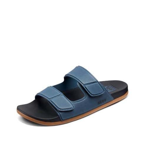 REEF Men's Tradewind Cushion Slides, Adjustable Straps, Ultra Soft Footbed