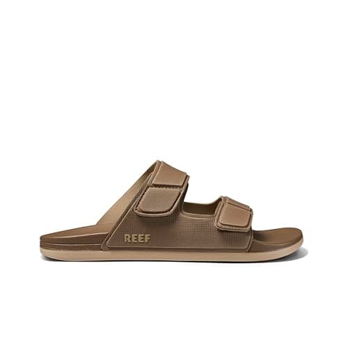 REEF Men's Tradewind Cushion Slides, Adjustable Straps, Ultra Soft Footbed