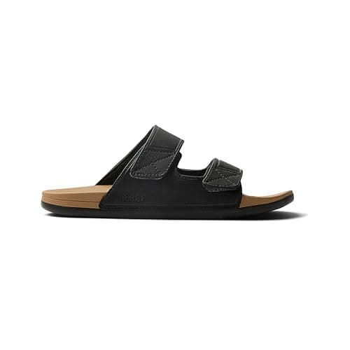 REEF Tradewind Men's Slides, Adjustable Velcro Straps, Ultra Soft Cushion Footbed