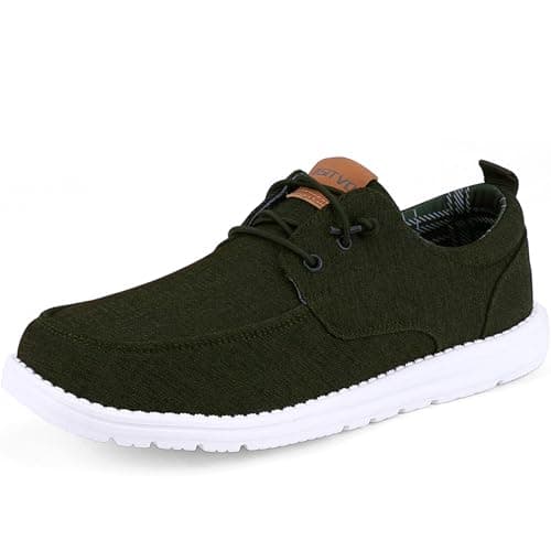 ASITVO Men's Wide Fit Canvas Loafers Casual Walking Shoes
