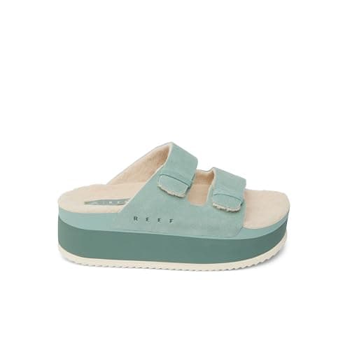 REEF Ojai Ciara Women's Platform Slide, Faux Fur Footbed