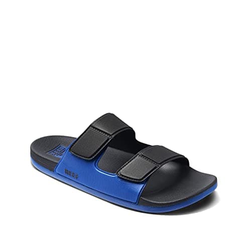 REEF Men's Tradewind Cushion Slides, Adjustable Straps, Ultra Soft Footbed