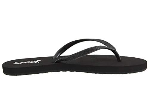 REEF Women's Stargazer Glitter Flip Flops | Soft Cushion, Waterproof (5 M US, Black)
