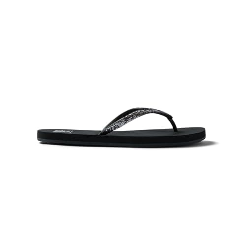 REEF Women's Stargazer Flip Flop, Lightweight & Soft Footbed, Thin Glitter Strap