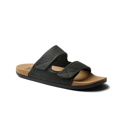 REEF Tradewind Men's Slides, Adjustable Velcro Straps, Ultra Soft Cushion Footbed
