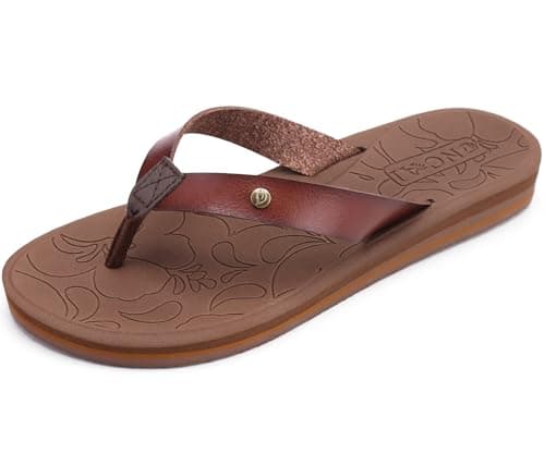 ONCAI Women's Arch Support Yoga Mat Flip Flops with Orthotic Soles (US 5-11)