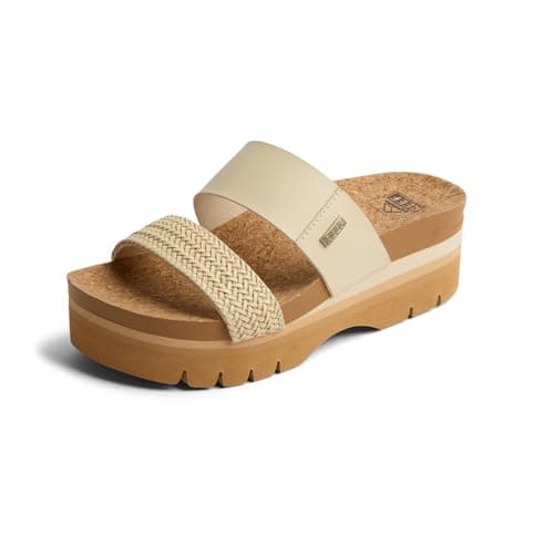 REEF Women's Vista Higher Platform Sandal, Arch Support, Ultra Soft Footbed