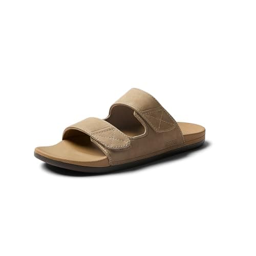 REEF Men's Tradewind Slides, Ultra Soft Footbed, Adjustable Velcro Straps