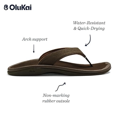 OLUKAI Ohana Women's Water Resistant Beach Sandals, Arch Support & Comfort