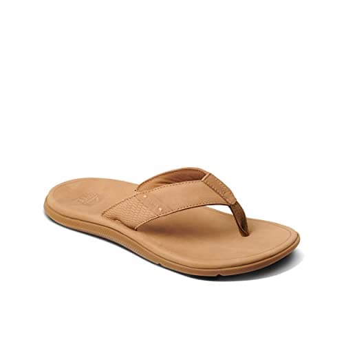 REEF Men's Leather Santa Ana Flip Flop - Classic Comfort