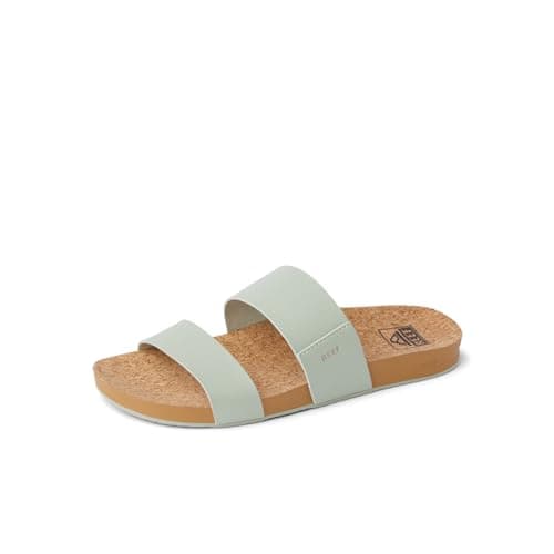 REEF Women's Cushion Vista Slide Sandals Comfortable Women's Flip Flops Beach Casual Summer Shoes Women's Size 8