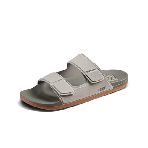 REEF Men's Tradewind Cushion Slides, Adjustable Straps, Ultra Soft Footbed