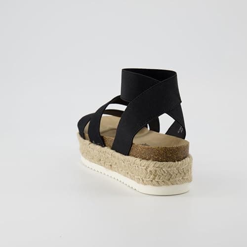 CUSHIONAIRE Women's Mandy Cork Espadrille Platform Sandal - Strappy Wedge