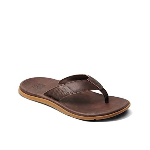 REEF Men's Leather Santa Ana Flip Flop - Classic Comfort