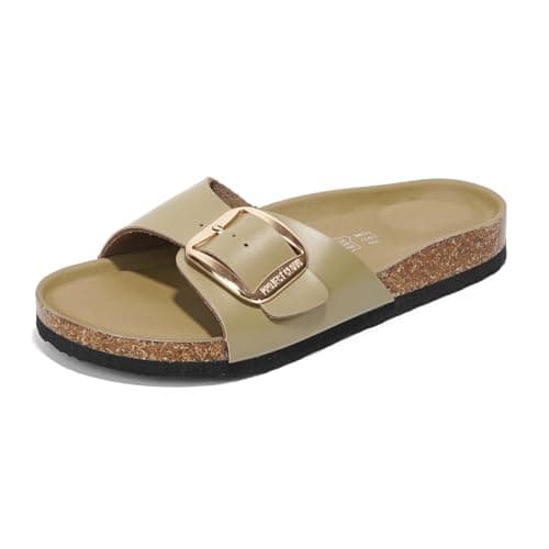 Project Cloud Women's Comfortable Memory Foam Genuine Leather Sandals
