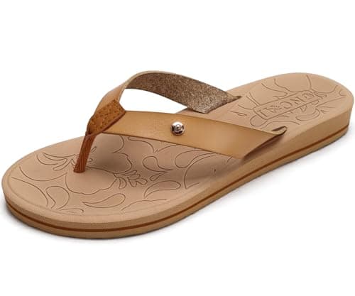 ONCAI Women's Arch Support Yoga Mat Flip Flops with Orthotic Soles (US 5-11)