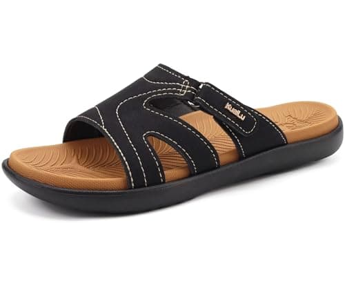 KuaiLu Women's Fashion Orthotic Yoga Mat Slides with Arch Support