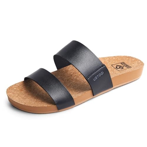 Ustogi Women's Arch Support Sandals - Cushioned & Adjustable Comfort