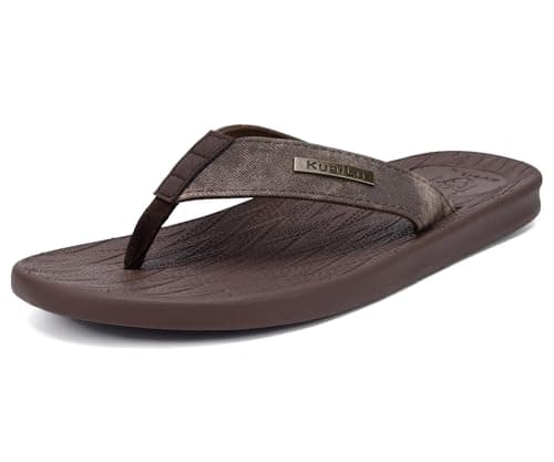 KuaiLu Mens Arch Support Summer Beach Flip FlopsComfortable Yoga Slippers