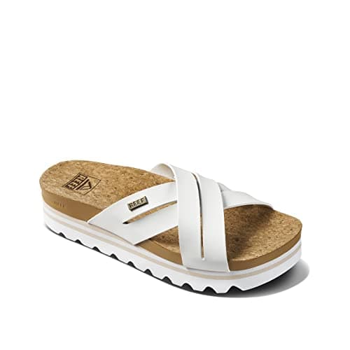 REEF Women's Hi-Cushion Bloom Platform Sandal, Vegan Leather X Strap