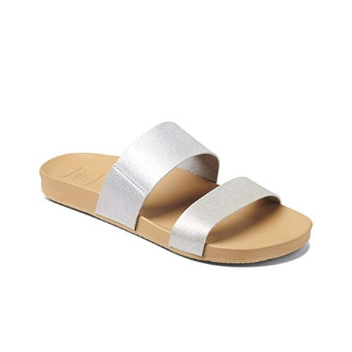 REEF Women's Vista Slide Sandal, Vegan Leather Strap