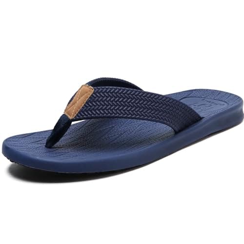 KuaiLu Mens Arch Support Summer Beach Flip FlopsComfortable Yoga Slippers