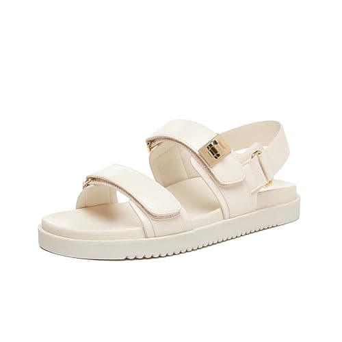 Rihero Women's Comfortable Flat Sandals with Adjustable Straps