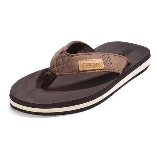 FITORY Men's Comfortable Flip-Flops for Beach and Slippers