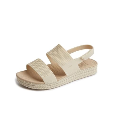 Water-Friendly Platform Sandal for Women with Adjustable Velcro Strap