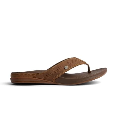 REEF Men's Lux Flip Flop, Ultra Soft Footbed, Full Grain Leather