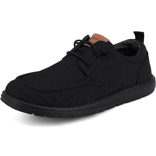 ASITVO Men's Wide Fit Canvas Loafers Casual Walking Shoes