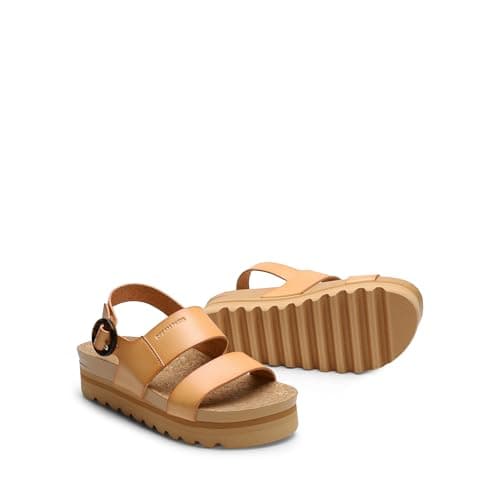 Dream Pairs Women's Comfortable Arch Support Cork Sole Flatform Sandals🐦Summer Beach Shoes