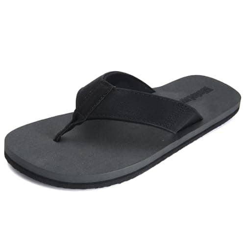 WateLves Men's Arch Support Flip-Flops for Summer Beach Pool Showers