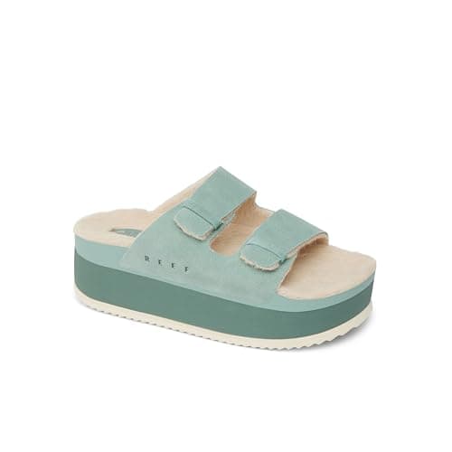 REEF Ojai Ciara Women's Platform Slide, Faux Fur Footbed