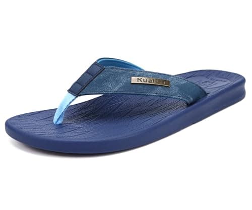 KuaiLu Mens Arch Support Summer Beach Flip FlopsComfortable Yoga Slippers