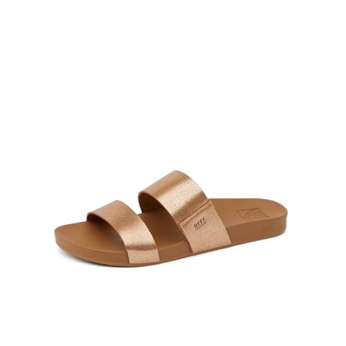 REEF Women's Vista Slide Sandal, Vegan Leather Strap