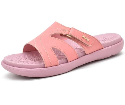 KuaiLu Women's Fashion Orthotic Yoga Mat Slides with Arch Support