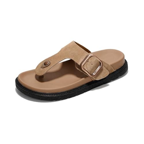 Freida Women's Genuine Suede Platform Sandals Memory Foam Insoles Summer Essentials