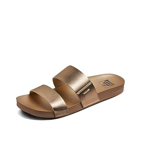 REEF Women's Vista Slide Sandal, Vegan Leather Strap