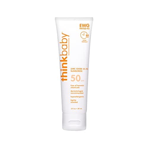 Thinkbaby SPF 50+ Mineral Sunscreen - Safe, Natural UVA/UVB Protection for Babies