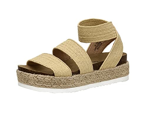 CUSHIONAIRE Women's Mandy Cork Espadrille Platform Sandal - Strappy Wedge