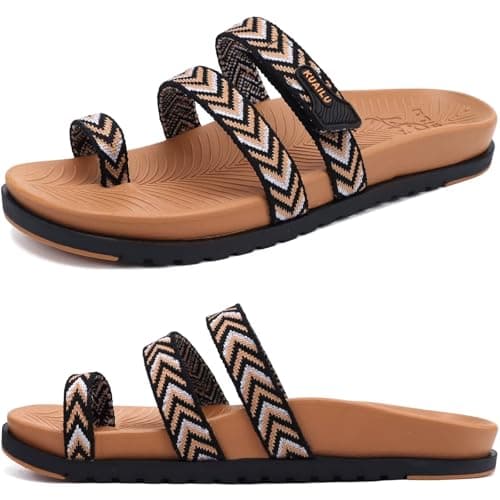 KuaiLu Women's Lightweight Comfort Slides with Arch Support