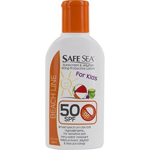 Safe Sea Jellyfish-Blocking Sunscreen SPF 50+ for Kids, 4oz, Waterproof & Biodegradable