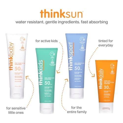 Thinkbaby SPF 50+ Mineral Sunscreen - Safe, Natural UVA/UVB Protection for Babies