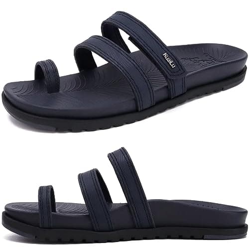 KuaiLu Women's Lightweight Comfort Slides with Arch Support