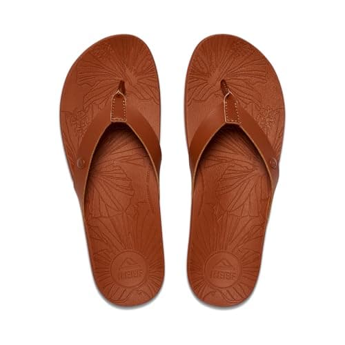 REEF Cushion Porto Cruz Women's Flip Flop, Soft Arch Support Sandal, Cocoa, 7