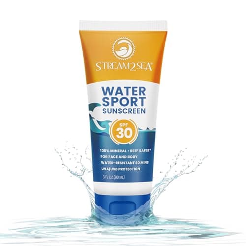 Stream2Sea Biodegradable SPF 30 Sunscreen - Reef Safe, Non-Greasy & Moisturizing, 3 Fl oz