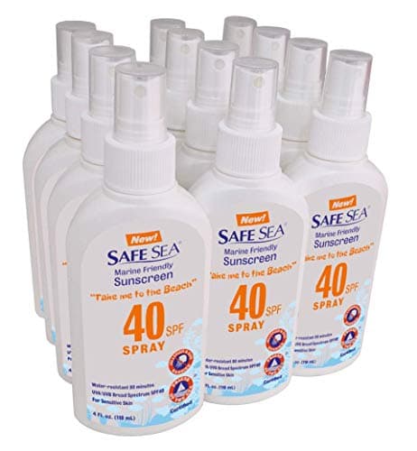 Coral Reef-Safe SPF 40+ Waterproof Sunscreen, Anti-Jellyfish Sting – Body & Face 4 Fl oz Spray